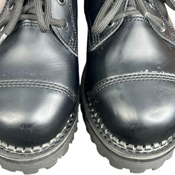 Demonia Unisex Riot 03 Steel Toe Platform Oxfords Size US M 6 W 8 - Picture 12 of 12